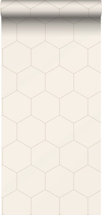 ESTAhome behang hexagon zandkleurig - 53 cm x 10.05 m - 139553