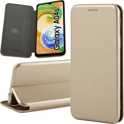 Hoesje geschikt voor Samsung Galaxy A04s / A13 5G - Book Case Kunstleer ThinShield Goud