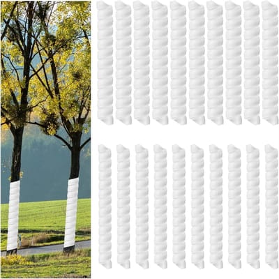 Boombeschermers - Boomstam bescherming - Jonge bomen beschermen - Spiraalontwerp - 2 maten 20 stuks - Wit