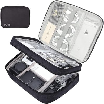 Draagbare Elektronische Organizer voor Kabels en Accessoires - Dubbellaags Reizattributen