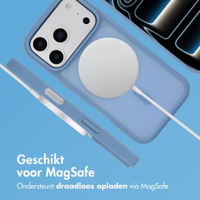 imoshion Hoesje - Geschikt voor iPhone 17 Pro Max - Color Guard Backcover geschikt voor MagSafe - Lichtblauw