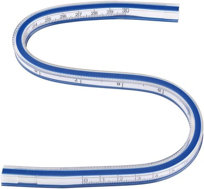 Flexibele Curve Liniaal 30cm voor Tekenen en Kledingontwerp