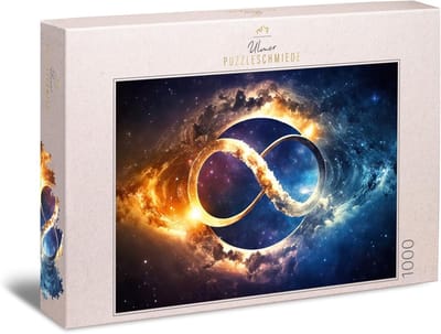 Symboolpuzzel Infinity - Legpuzzel 1000 - Ontspannend Tijdverdrijf - Puzzelkwaliteit Duitsland - 68x48 cm - Goud Blauw