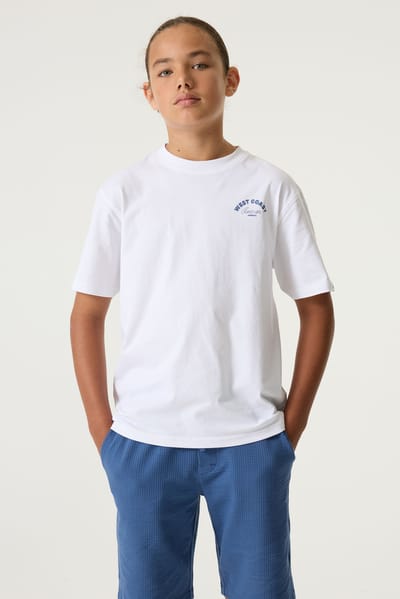 GARCIA Jongens Print T-shirt Wit Korte mouw