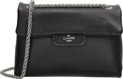 Charm London Anna Crossbody Schoudertas Avondtasje - Leren Dames Tas - Zwart