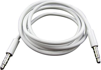 LuxeBass RCA aux AUX-kabel, 3,5 mm mannelijke ministekker Stereo-audiokabel voor iPhone / iPad / iPod / MP3, lengte: 1 m (wit)
