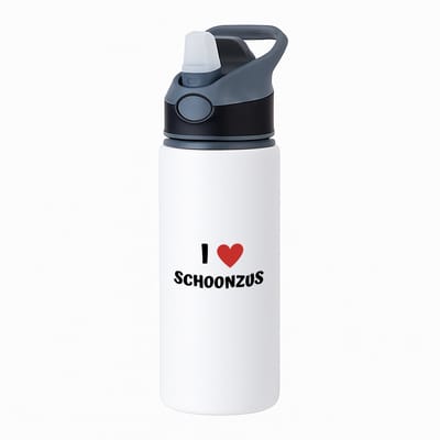 Hacebo® - I love schoonzus waterfles met rietje zwart - Zus - de liefste schoonzus - verjaardag - cadeautje voor zus - zus artikelen - kado - geschenk - water fles - 650ML