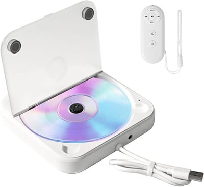 Draagbare Cd-speler - Auto Cd-speler - Muziek Luisteren - Anti-vibratie Ontwerp - 17 x 15 x 5 cm - Zwart