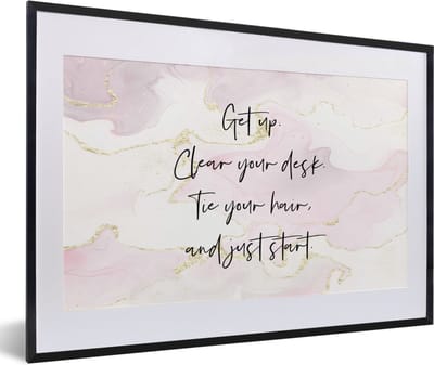 Fotolijst incl. Poster - Motivatie - Studeren - Student - Quote - 60x40 cm - Posterlijst