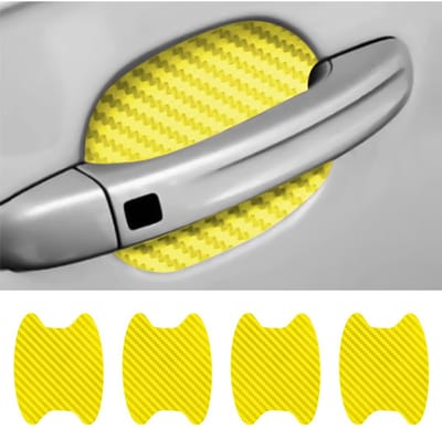 Dailygoods- Autodeurklinkbeschermer 4 Stuks - Universele Koolstofvezel - Anti-kras Beschermfolie - Autodeur Zijlakhoes - Beschermstickers - Eenvoudig te Verwijderen - Deurbescherming