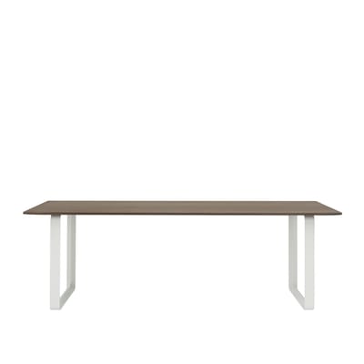 Muuto 70/70 Tafel - gerookte eik - wit - L