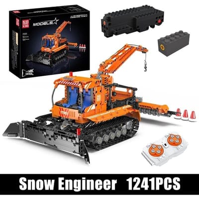 Mould King 17051 Technische Auto Bouwsteen De Afstandsbediening Sneeuwveld Techniek Vrachtwagen Speelgoed Model Kinderen Kerstcadeau 17051