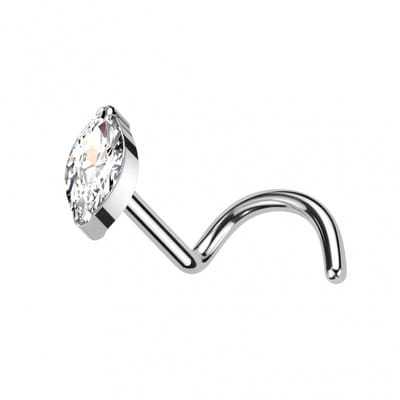 Neuspiercing ovaal top wit - LMPiercings