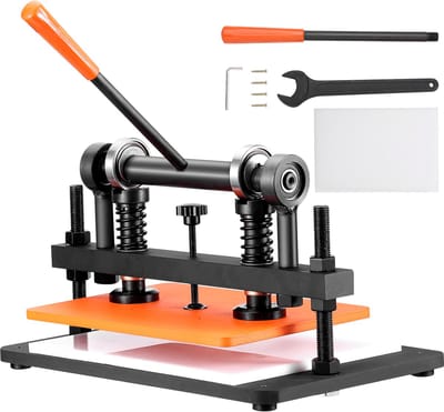 CINK & Co Leren Stansmachine 1,5 Ton - Handmatige Snijmachine en Embossing Pers - Instelbare Slagdiepte - Voor Leer, PVC, Rubber en EVA - 26 x 15 cm