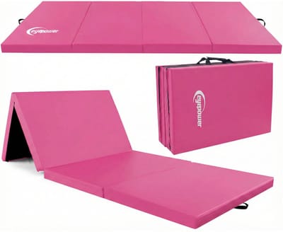 eyepower Opvouwbare Turnmat 180x60x5 cm Dik - Gym Mat voor Thuisgebruik - Veilige Gymnastiek Onderlegger voor Kinderen Fitness en Turnen - Schokdempend Sport Vloermat voor Training