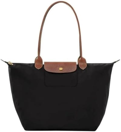 TOVBMUP Fashion Dames Handtas - Nylon Tote Bag - Boodschappentas - Lange Handgreep - Weekend Reis Schoudertas - Medium - Zwart