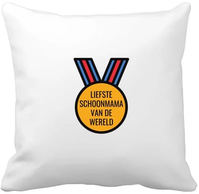 Akyol - liefste schoonmama van de wereld Kussen hoes - Mama - de liefste schoonmoeder - moeder cadeautjes - moederdag - verjaardagscadeau - verjaardag - cadeau - geschenk - kado - gift - moeder artikelen - 40 bij 40 cm