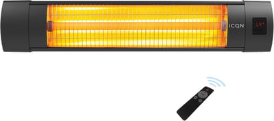 Infrarood Warmtestraler - Terrasverwarming - Binnen en buiten - 4 Warmtestanden Afstandsbediening - 87 x 155 x 88 cm - Zwart