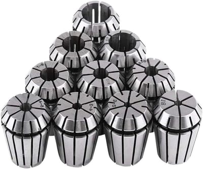 Set van 10 Stuks ER20 en ER11 Collet voor CNC Bewerking, Frezen en Graveren met Diverse Maten 3mm tot 10mm