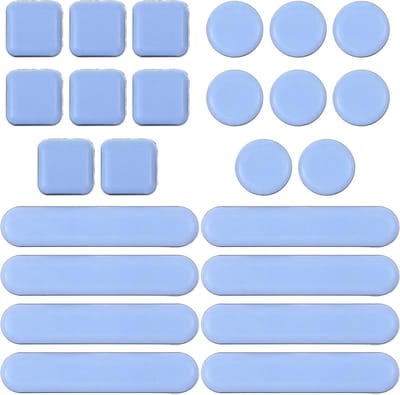 18 stuks zelfklevende meubelglijders voor tapijtvloer - meubelschuifregelaars set voor vloerbescherming - stoelpoot bewegende pads met ruisonderdrukking