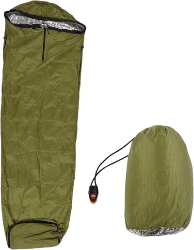 Mummie Slaapzak - Kampeerzak Outdoor - Kamperen en Wandelen - Lichtgewicht Compact - 208 x 81 cm - Zwart