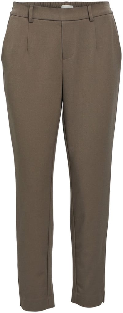 Object bruine dames broek   Slim Fit   Steekzakken   Elastische boord   Duurzaam   Regular waist Bruin 36