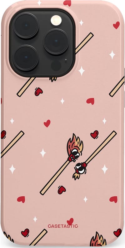 Casetastic Hoesje Geschikt voor Apple iPhone 14 Pro Magsafe - Stijlvolle Beschermende Duo-layer Case - Vurige liefde