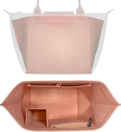 Famanu – Organizer voor shopper - Famanu voor dames - roze - met meerdere vakken en compartimenten - ideaal voor dagelijkse organisatie van spullen