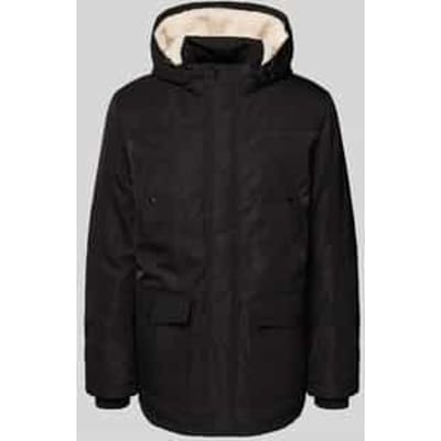 Parka met teddybont en klepzakken