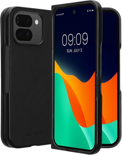 kwmobile Hoesje geschikt voor Google Pixel 10 Pro Fold - 2-delig telefoonhoesje in zwart - Imitatieleer
