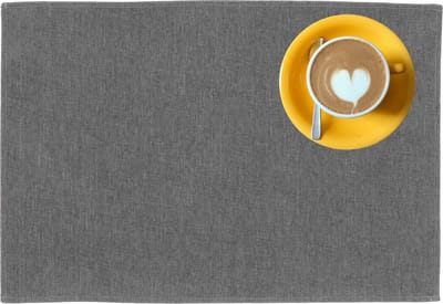 Outdoor buiten placemat Kiko - Lichtgrijs - 30 x 45 cm - 4 Stuks