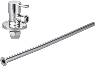 DutchLine - Luxe Fonteinkraan aansluitset (stopkraan) 1/2×3/8 – Chroom