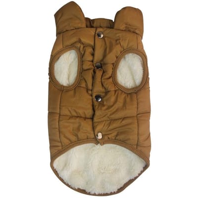 Warm Hondenhuisje met Fleece Katoen Winter Hondenkleding Buiten Koudebestendig Voering Chihuahua Franse Bulldog Puppy Kleding Jas XS