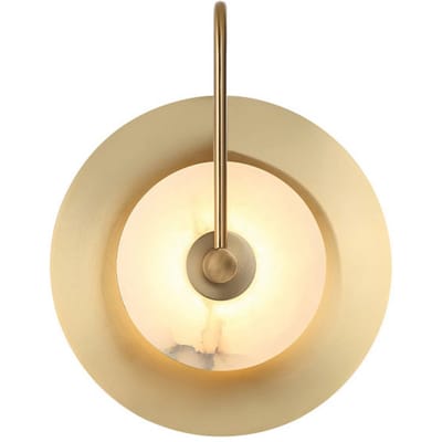 Viokef LED wandlamp Samira, messing, Ø 25 cm, kunststeen/metaal