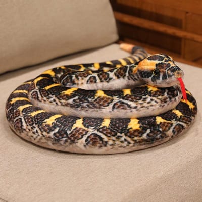 130200300Cm Nieuw Lange Slang Pluche Speelgoed Kunstmatige Python Pluche Kleurrijk Python Pluche Speelgoed Versier Het Huis Vakantie Decoreren 130cm bruin