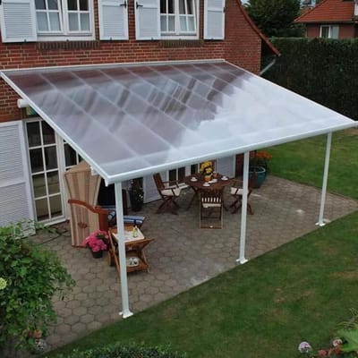 Transparante dakpanelen - Polycarbonaat platen - Terrassen overdekken - Slagvast UV-bescherming - 05 x 1 m - Transparant