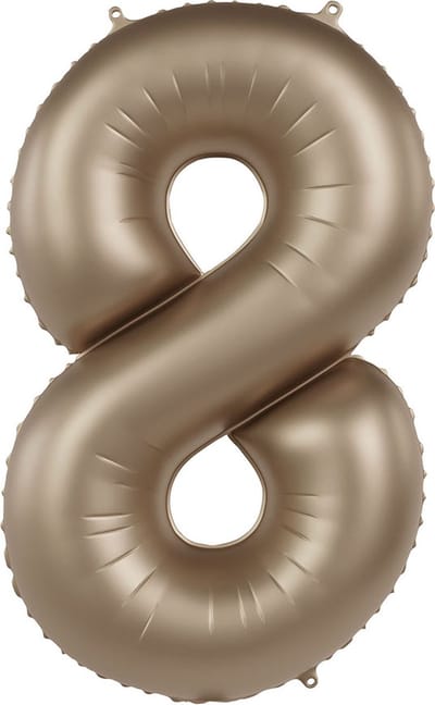 Folat - Folieballon Cijfer 8 Starlight Gold - 86 cm