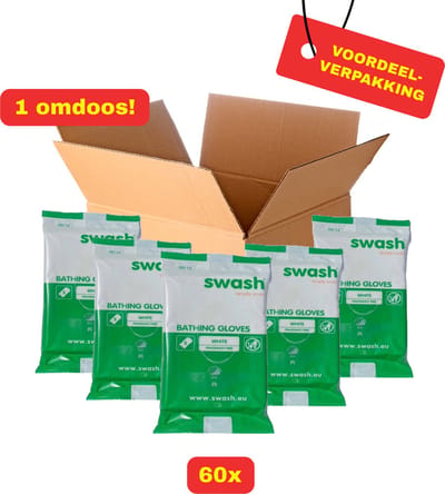 Omdoos Swash Bathing Gloves 5-pack (40 verpakkingen!) - Voordeelverpakking