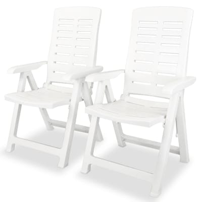 vidaXL - 3-delige - Bistroset - kunststof - wit