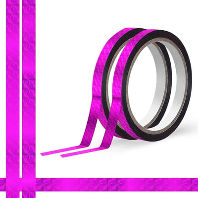 100 meter Metallic Washi Tape in Roze en Rood, Water- en Scheurvast, Perfect voor DIY Decoraties en Creatieve Projecten