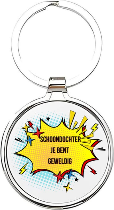 Akyol - Schoondochter Sleutelhanger - dochter - De liefste schoondochter - Schoondochter sleutelhanger - kind sleutelhanger - Sleutelhanger dochter - Familie sleutelhanger - cadeautje - Dochter cadeau - girl - de liefste dochter - 4 x 7,5 CM