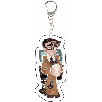 Anime Perifere Acryl Sleutelhanger Vox Valentino Fluweel Rugzak Accessoires Ornament Cartoon Schattig Mooi Festival Cadeau gray