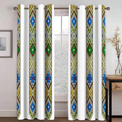 3D Goedkope Boheemse Stijl Gouden Streep Schaduwgordijnen 2 Panelen Europese Luxe Woonkamer Slaapkamer Huisdecoratie Gordijnen 100W130H(CM)40x51in&Grommet Top