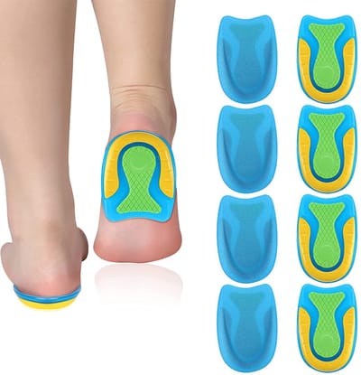 longziming -Hielspoor Inlegzolen – Binnenzool – Hielkussen – 5 Paar Gelhielkussens Unisex – Comfortabele Schokdempende Hielverhogers voor Dagelijks Gebruik – 7,5 x 11,3 cm