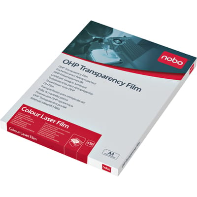 Overheadprojector transparanten Nobo voor kleurenlaserprinters 50 stuks