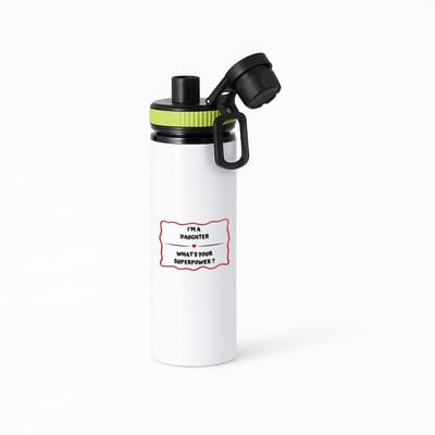 Hacebo® - I'm a daughter what's your superpower? waterfles met draaidop groen - Dochter - dochter met superkracht - verjaardag - cadeautje voor dochter - dochter artikelen - kado - geschenk - water fles - 850ML