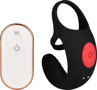 EIS, Vibrator, Sensuele siliconen anaal vibrator, 12,5 cm, waterdicht (IPX7), oplaadbaar, geïntegreerde penis- en testikelring
