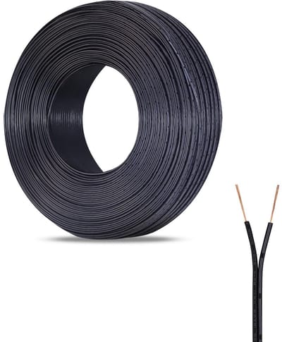 Cosensi - 10 m elektrische kabel - 22 flexibel - Geschikt voor LED strips - Zwart - 2-kern kabel - Ideaal voor verlichting en elektronica - Dia...