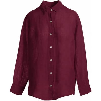 Dames lange mouw blouse in gaas Haris Cotton Essentials
