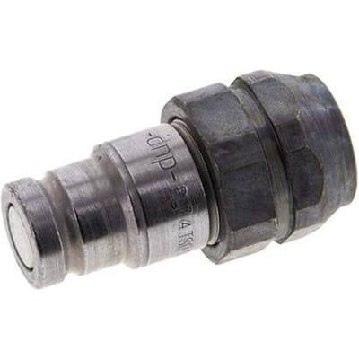 Stalen DN 10 Vlakdichtende Koppeling Insteeknippel G 3/8 inch Binnendraad ISO 16028 D 19.7mm